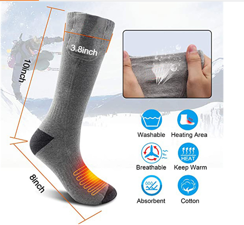 12v Ladies Rechargeable Best Electric Heated Socks For Winter