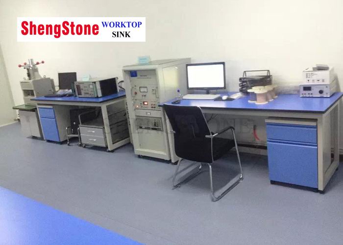 Blue phenolic resin worktop