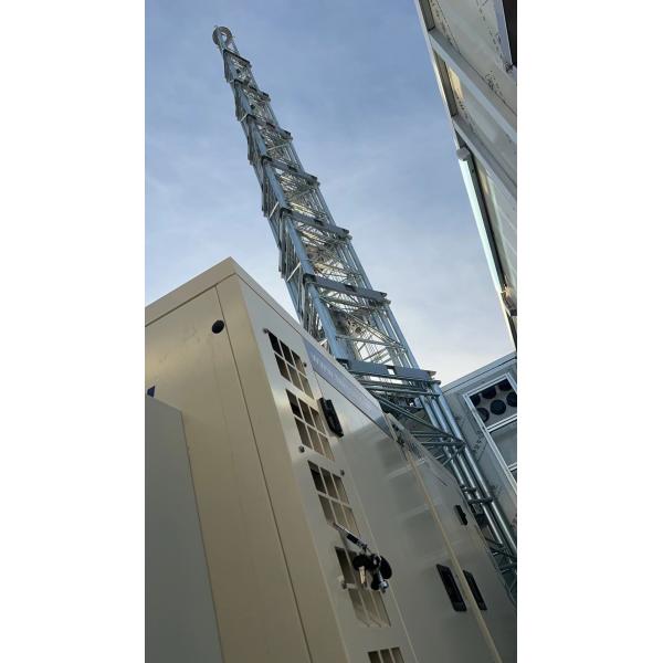 100ft Tower Height 30m RAPID DEPLOYMENT Trailer Tower With Shelter Cell On Wheels COW