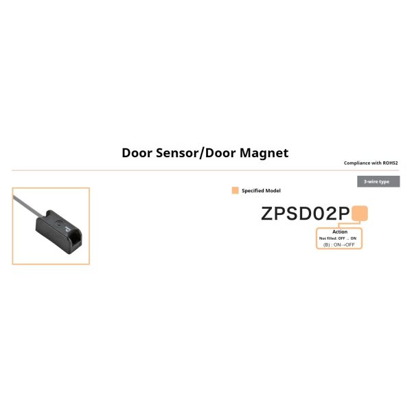 IP67 Protection Level Compact Design Durable Magnetic Sensor Switches DC12-24v for Door and Window Uses ZPSD02P