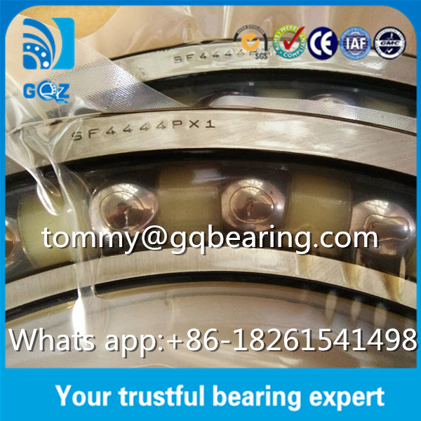Sealed Angular Contact Bearings , Nylon Cage Angular Contact Thrust Ball Bearing NTN SF4444PX1