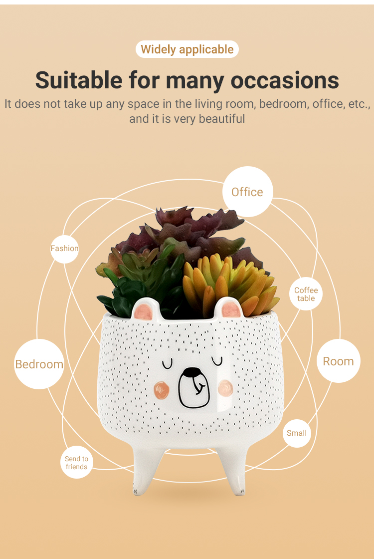 3d Animal Instagram Ceramic Mini Succulent Plant Flower Pots Customized