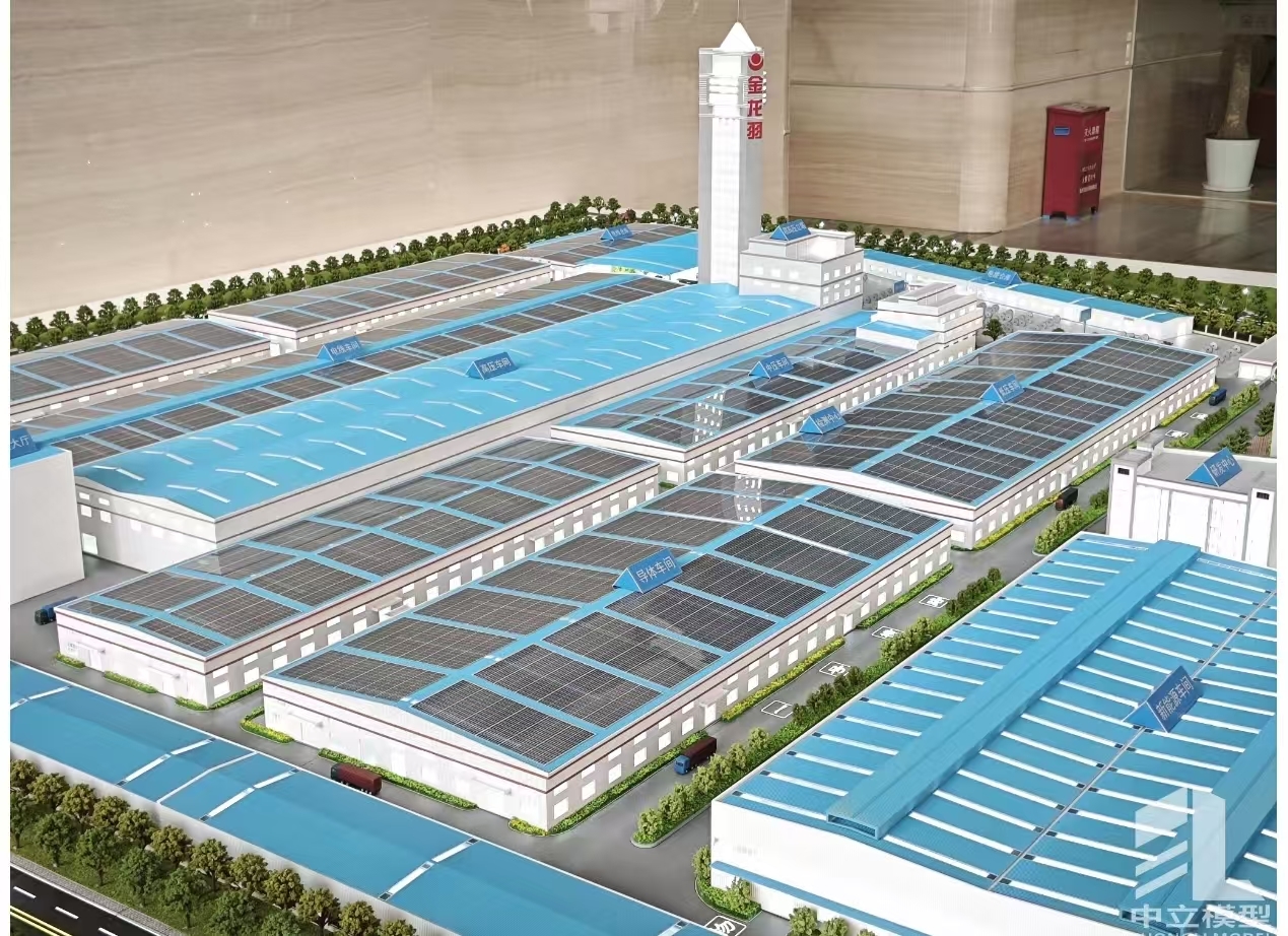 Industrial Park Models Architectural 1:150 Factory Scale Model With Infrastructure