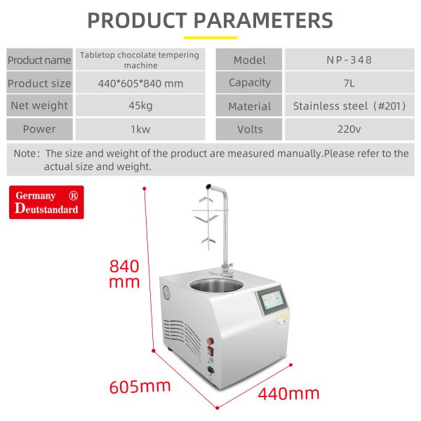 High Productivity Chocolate Melter Machine with Multifunctional Tempering and Melting