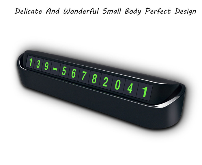 Quality Black Car 13cmx3.5cmx2.5cm Temporary Parking Card for sale