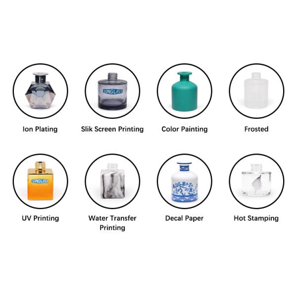 Transparent 130ml Hexagonal Perfume Bottle , Fragrance Diffuser Bottles With Rattan