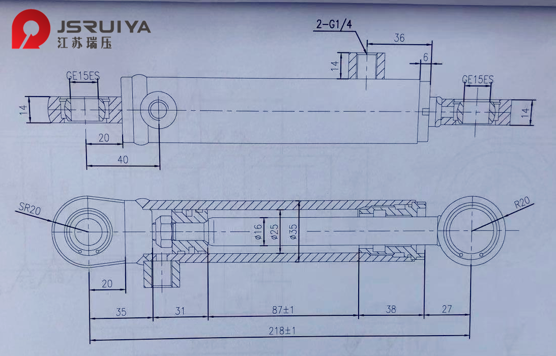 Custom Mini Precision Welded Hydraulic Cylinders with double earrings