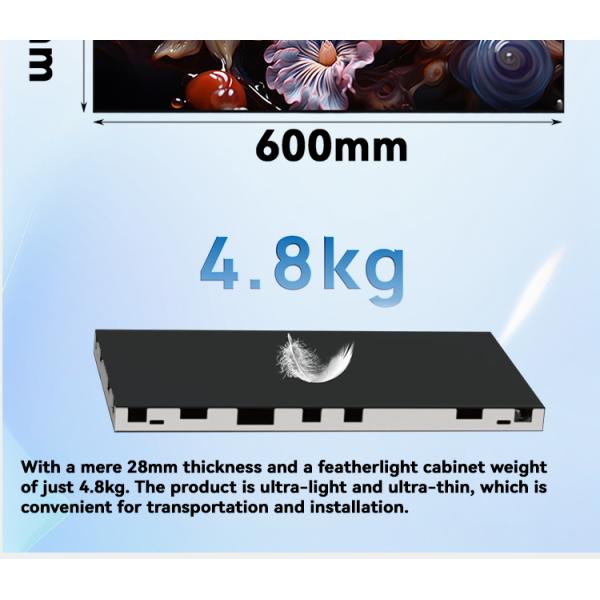 SMD1515 Portable Transparent Led Wall Screen Display 6.66mm Pixels