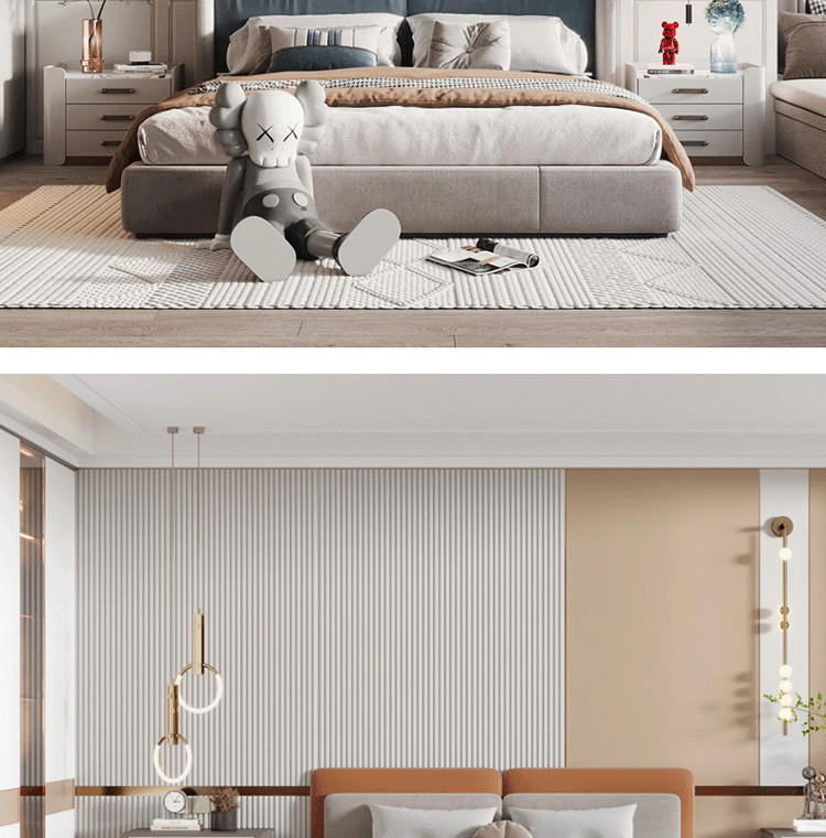 Decorative 3D WPC Wooden Ceiling Outdoor 15mm Round Grille Panel