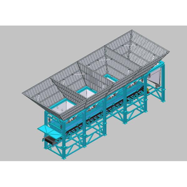 Small Dry Mix Concrete Batching Plant 20 Ton Aggregate Weighing System