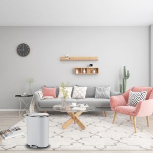 Quality Anti Fingerprint 9 Liter Step Rubbish Bin for sale