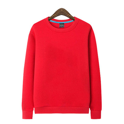 Manufactur custom Logo plain Blank Red Sweatshirt Crew Neck men hoodies
