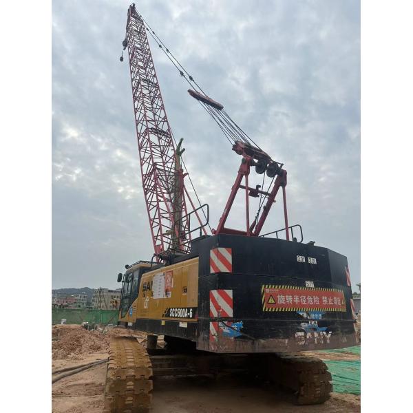 Extremely Efficient SCC600A-6 60 Ton Mobile Hydraulic Crawler Crane Heavy Lifting Equipment
