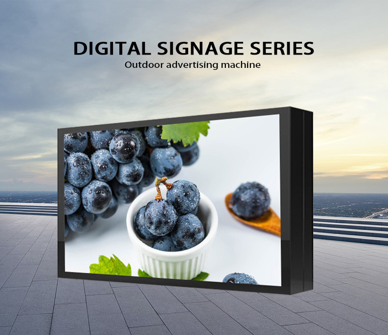 High Brightness 43" Outdoor Lcd Digital Signage Wall Mounted Waterproof Touch Screen
