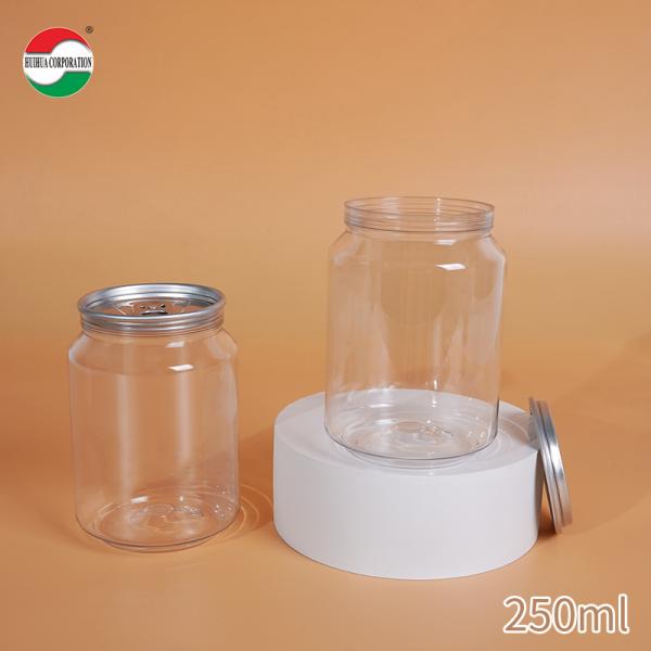 250ml PET Beverage Can for Juice and Soft Drinks with Easy Open Lid