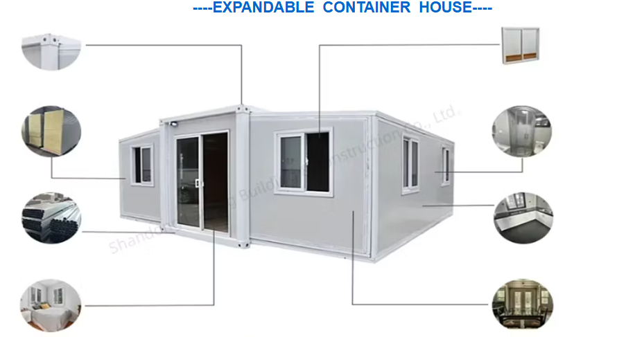 20FT 40FT Expandable Container House Steel Structure Movable