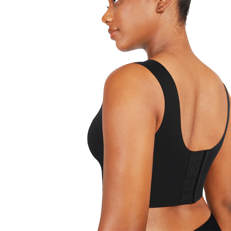 Adjustable V Neck Slimming Steel Bone Seamless Bra for Women Plain Dyed and Breathable