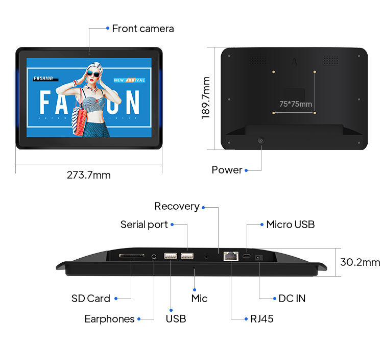 10.1 Inch POE Android Meeting Room Tablet RK3288 2GB RAM