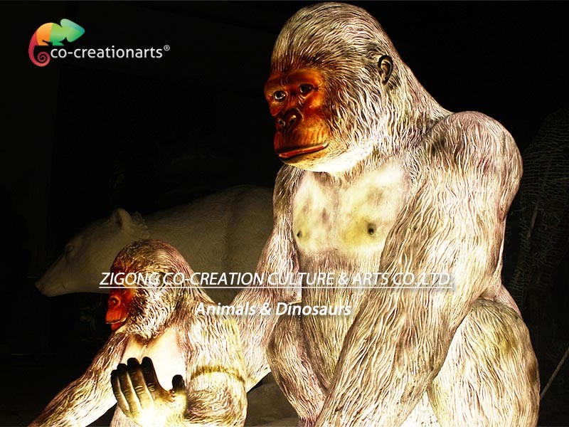 2 Meters Height Fiberglass Animatronic Orangutan Iso Ce Certificate