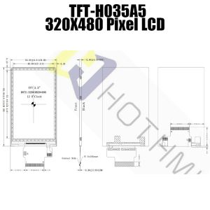 3.5 Inch 320x480 TFT LCD Display With ST7796S Controller