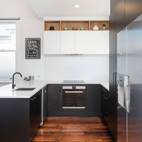 Lacquer Metal Modular Kitchen Cupboard Cabinets Modern Smart Black White