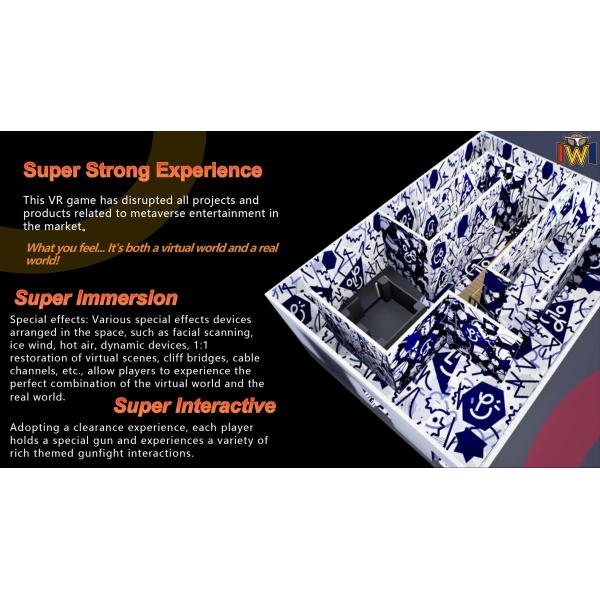 74m2 Virtual Reality Space Game 4 Players Or 8 Players VR Space Game