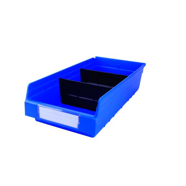 Customized Logo Warehouse Storage Plastic Solid Box Market Display Racking Bins Stackable Plastic Shelf Bin