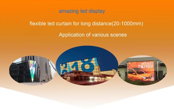 P100mm Flexible LED Display Screen 8*128 Pixels Unit Resolution Easy Installation
