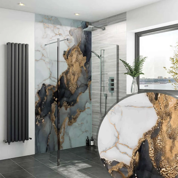 Scratch-Resistant Marble Look ACP Sheet 4x8ft | Rock Grain Aluminum Composite Panel