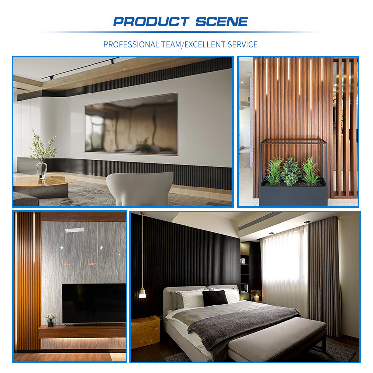Morden Design Customizable Waterproof Indoor WPC Wall Panel Interior Decoration WPC Wall Panel Wood Substitute