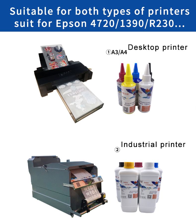 I3200 Printhaed Dye Sublimation Ink Waterbased DTF Textile Pigment Ink Heat Press