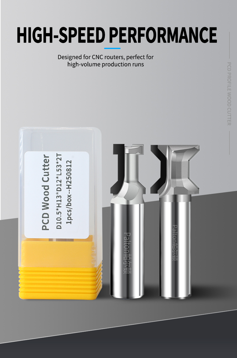 Diamond PCD Router Bit CNC Profiling & Grooving Cutter Tool For Wood Working