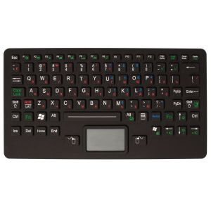 94 Keys IP67 Ruggedized Backlit Silicone Industrial Keyboard With Touchpad