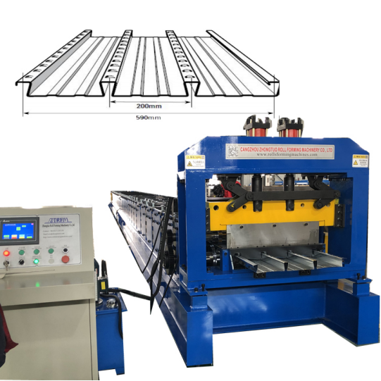 High Speed Dovetail Shape Floor Steel Decking Roll Forming Machine
