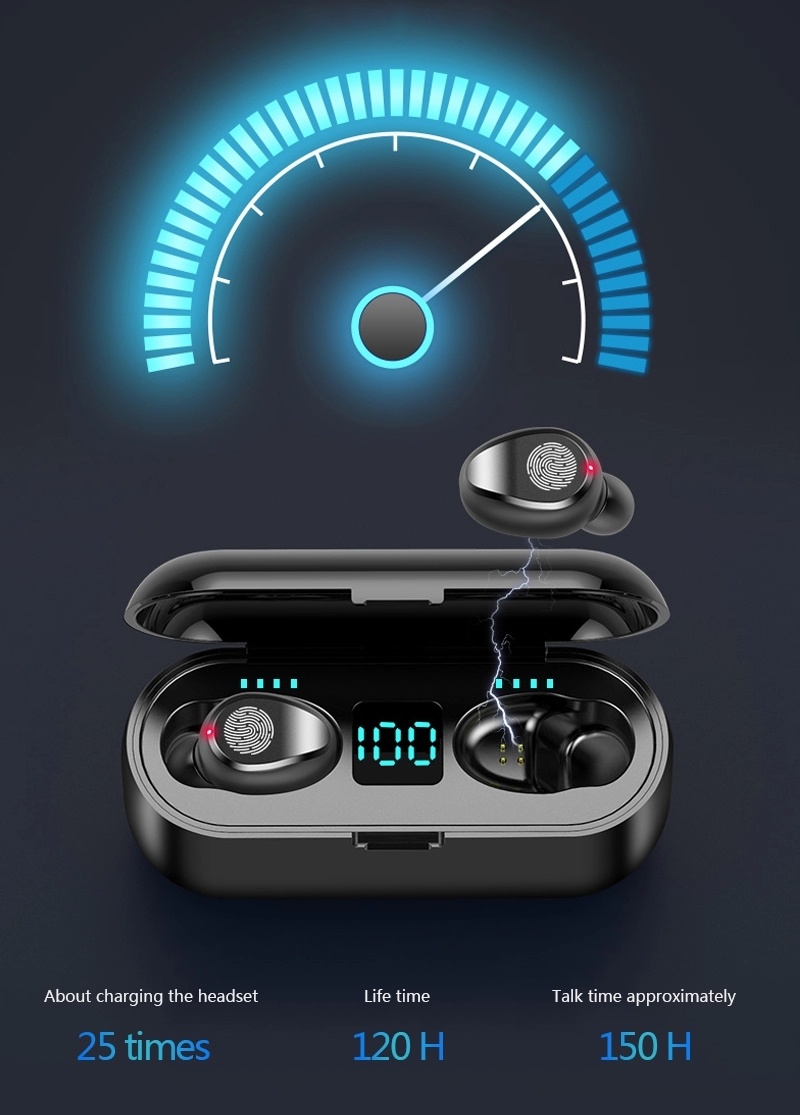 2019 Best Gift Wireless Earphone Tws Waterproof Earbuds