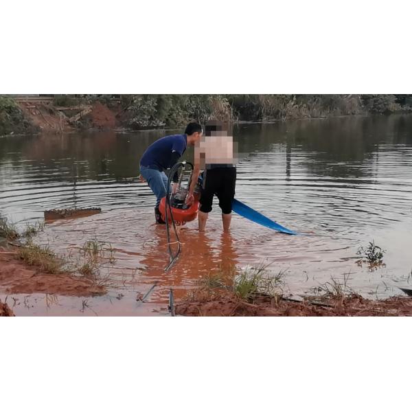 Collapsible Handle 100mm Gasoline Submersible Pump stable performance Small size