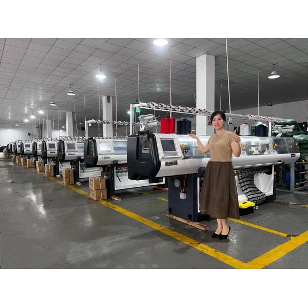14 Gauge 16 Gauge Double Carriage Single System High Speed Automatic Flat Collar Knitting Machine