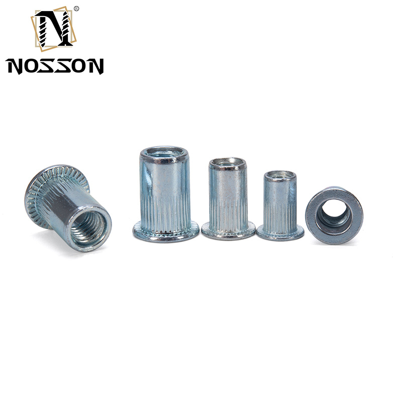 Metric DIN Remache Tuerca Rivnut M3 M4 M5 M6 M8 M10 M12 304 Stainless Steel Flat Head Knurled Threaded Insert Rivet Nut
