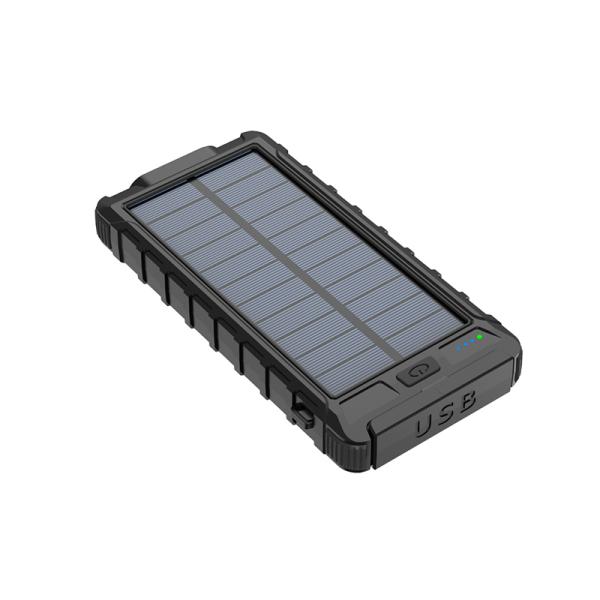 Micro USB Input Interface 10000mAh Power Bank with Compass and Solar Power Supply