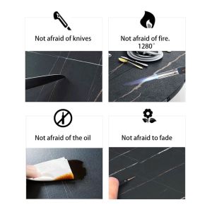 Irregular Base Design Modern Ceramic Marble Dining Table