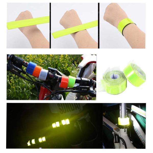 Reflective LED Armband for Hiking Safety Orange Luminous Adjustable