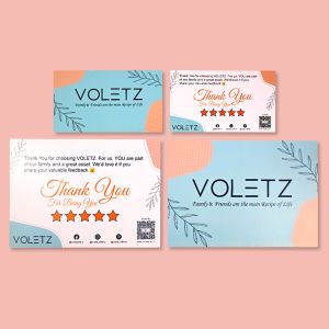 Paper Board Custom Gold Foil Logo Pink Business Postcard Greeting Card for Small