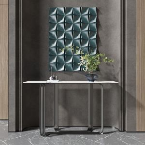 China Polished Stainless Steel & Marble Console Tables - Affordable Luxury on sale