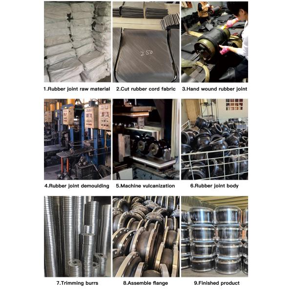 Dn250 Double Flanged Rubber Bellows Flexible Rubber Expansion Joint