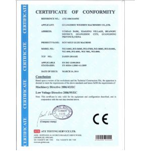 Guangzhou Weizhen Machinery Co., Ltd. Certifications