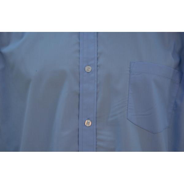 Lightweight Custom Button Up Work Shirts , Blue Site Work Clothes Eco Friendly