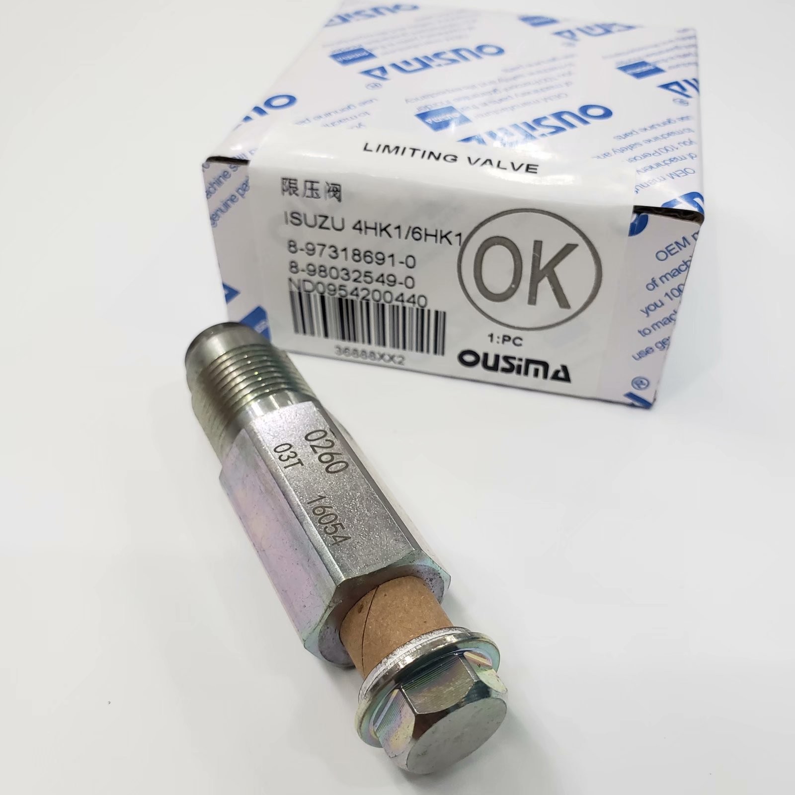 OUSIMA Rail Pressure Limiting Valve 8-97318691-0 8973186910 8-98032549-0 8980325490 ND0954200440 For Isuzu 4HK1 6HK1