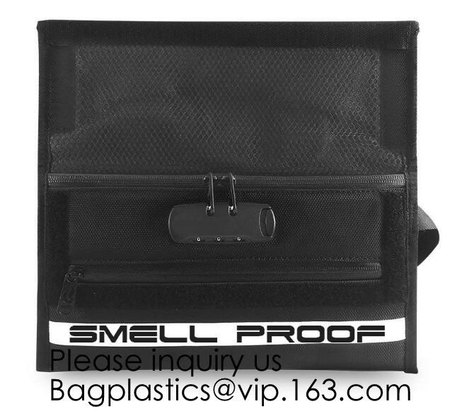 Activated Carbon Lined Odor Small Smell Proof Bag For Weed With Waterproof Zipper,Smellproof Pouch Stylish Secire Lock B