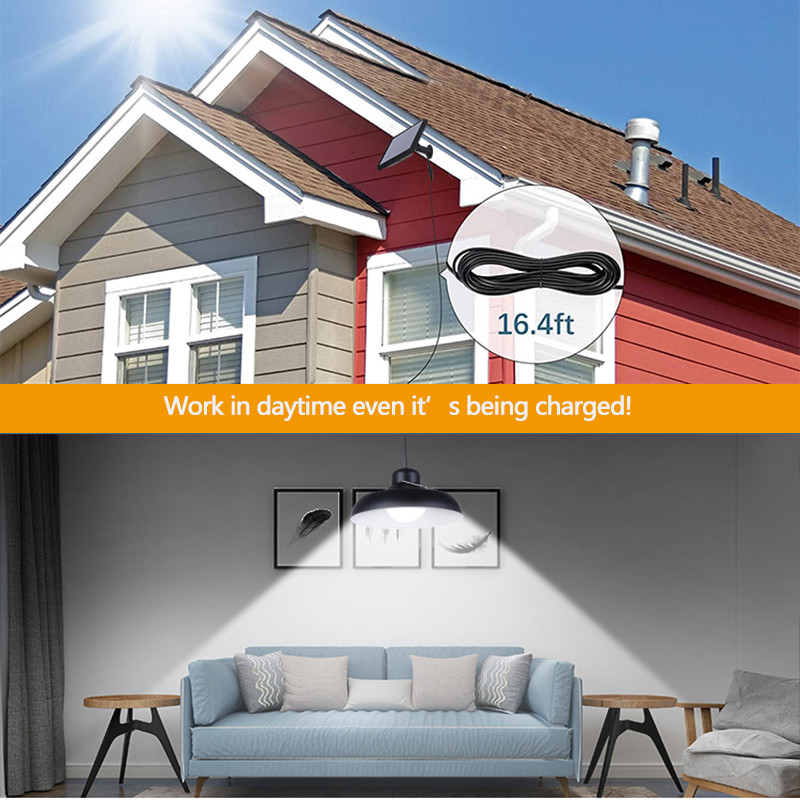 Work LED Shed Solar Light Kits 6500K For Camping Yard Solar Garden Lamp