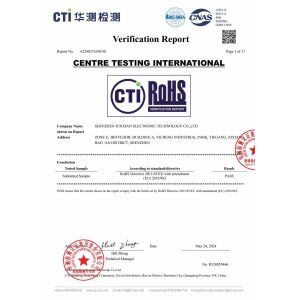 Shenzhen Junxian Electronic Technology Co., Ltd. Certifications